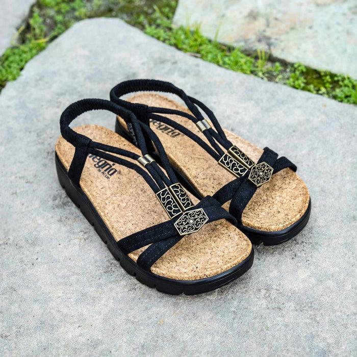 Alegria Roz Casual Black Sandal