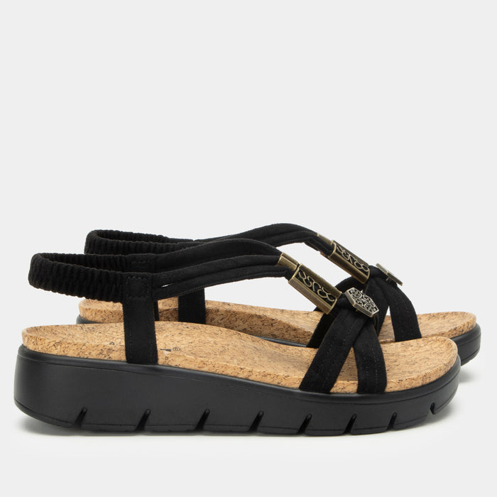 Alegria Roz Casual Black Sandal