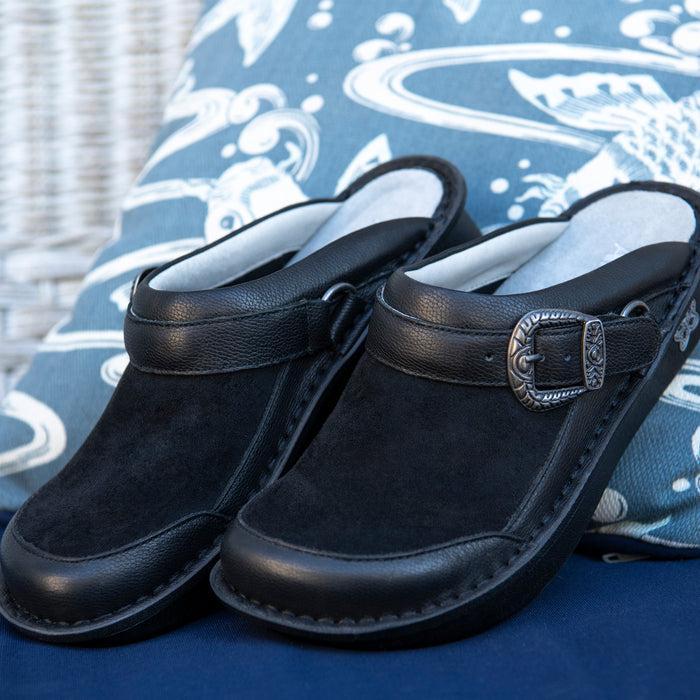 alegria Seville Black Flex Clog