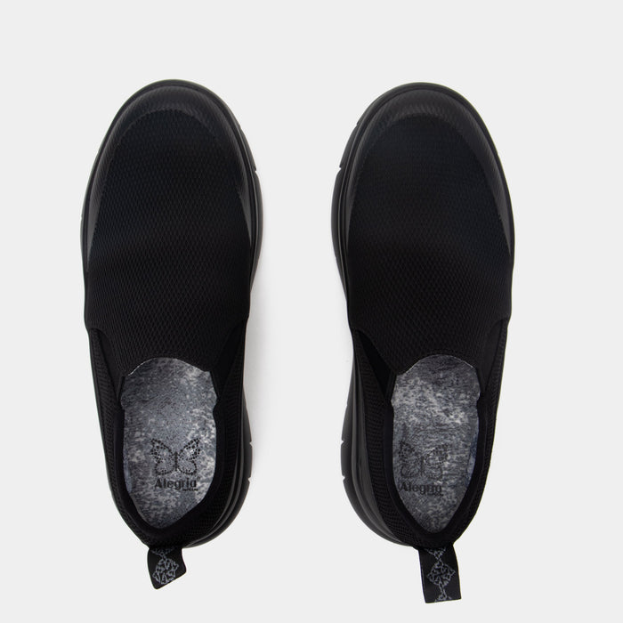 Alegria Shift Lead Black Mesh Shoe