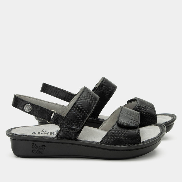 alegria Verona Basketry Black Sandal