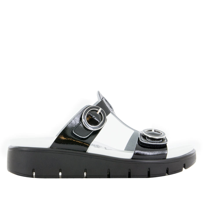 Alegria Vita Black Patent Sandal