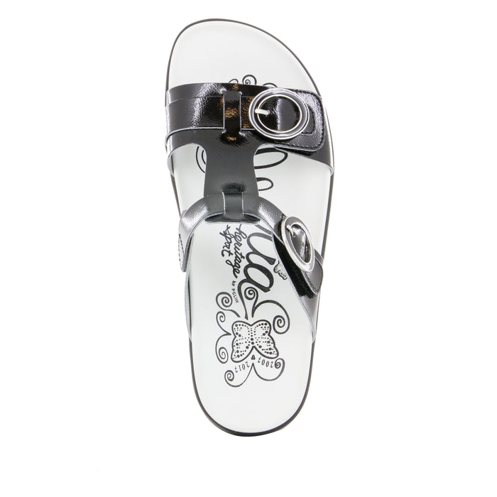 Alegria Vita Black Patent Sandal