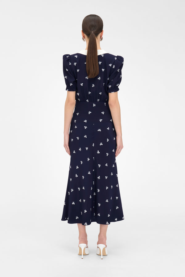 Alessandra Rich BOWS PRINT DRESS