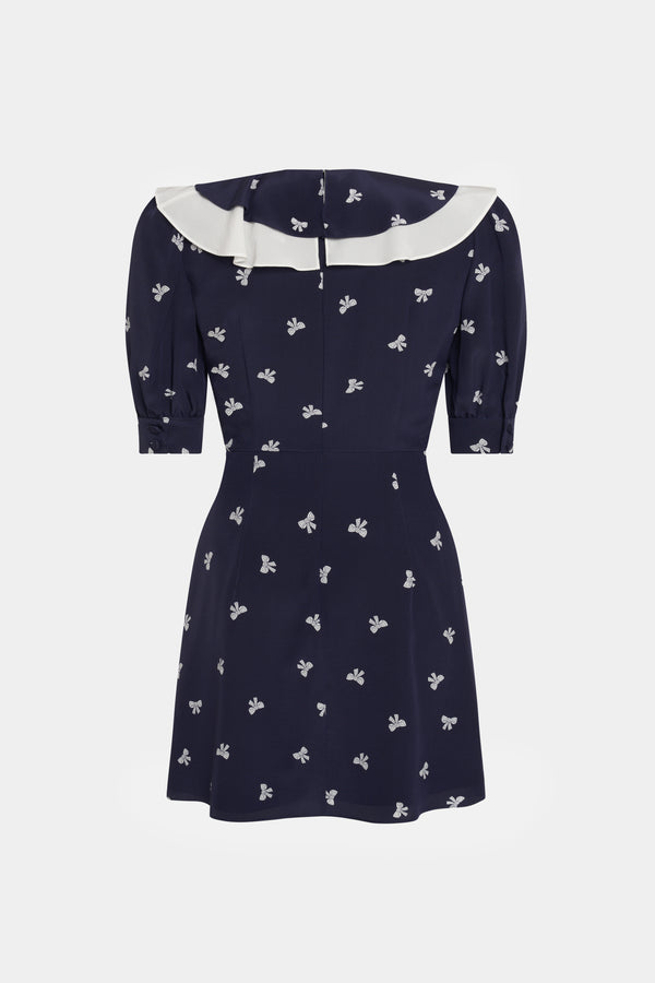 alessandra rich BOWS PRINT MINI DRESS