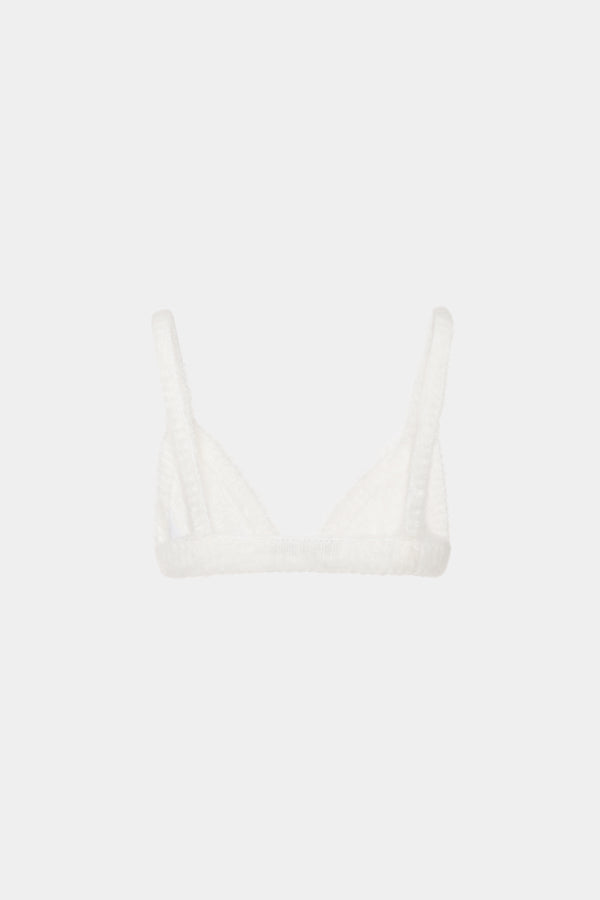 Alessandra Rich CARDED MOHAIR BRA