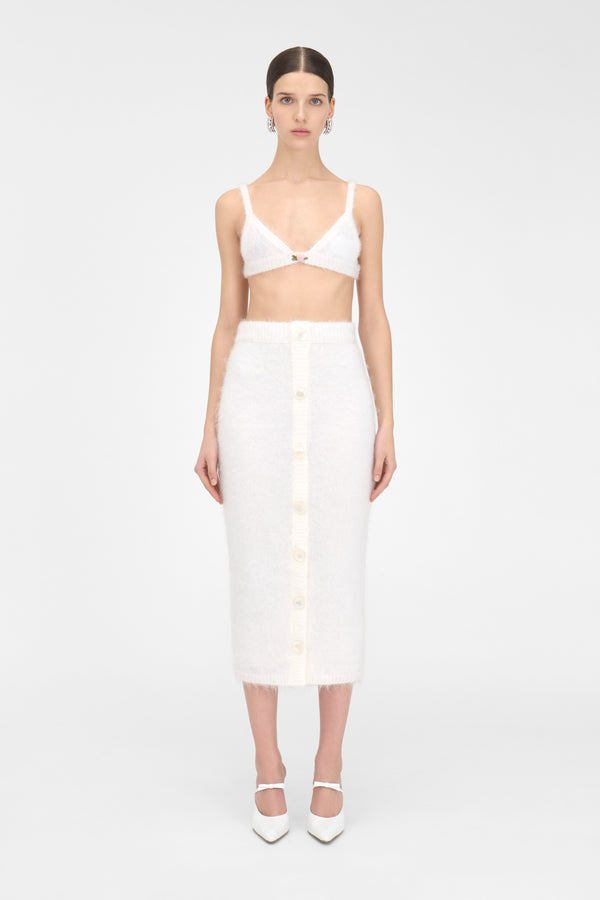 Alessandra Rich CARDED MOHAIR BRA