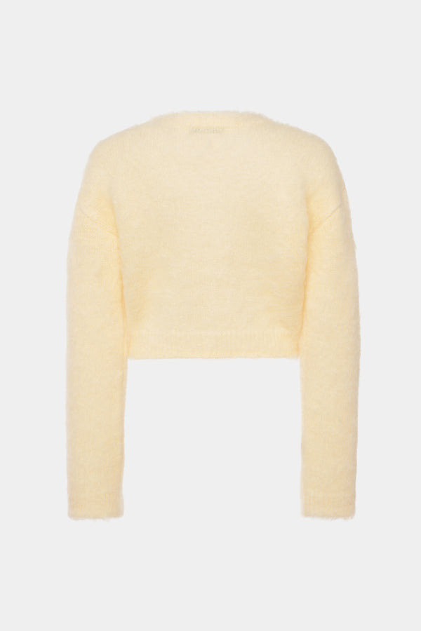 alessandra rich CARDED MOHAIR CARDIGAN