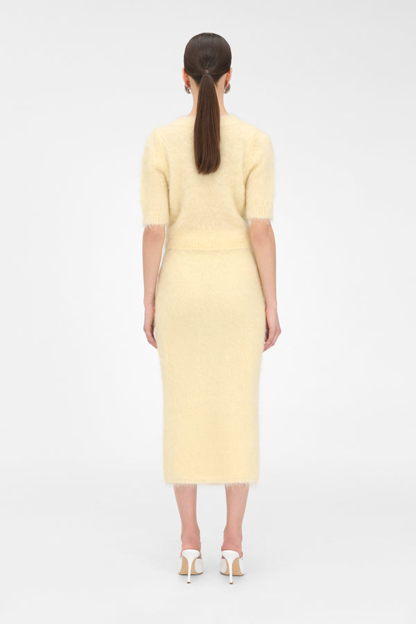 Alessandra Rich CARDED MOHAIR JUMPER