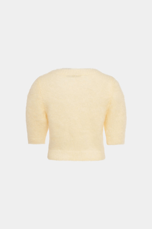 alessandra rich CARDED MOHAIR JUMPER
