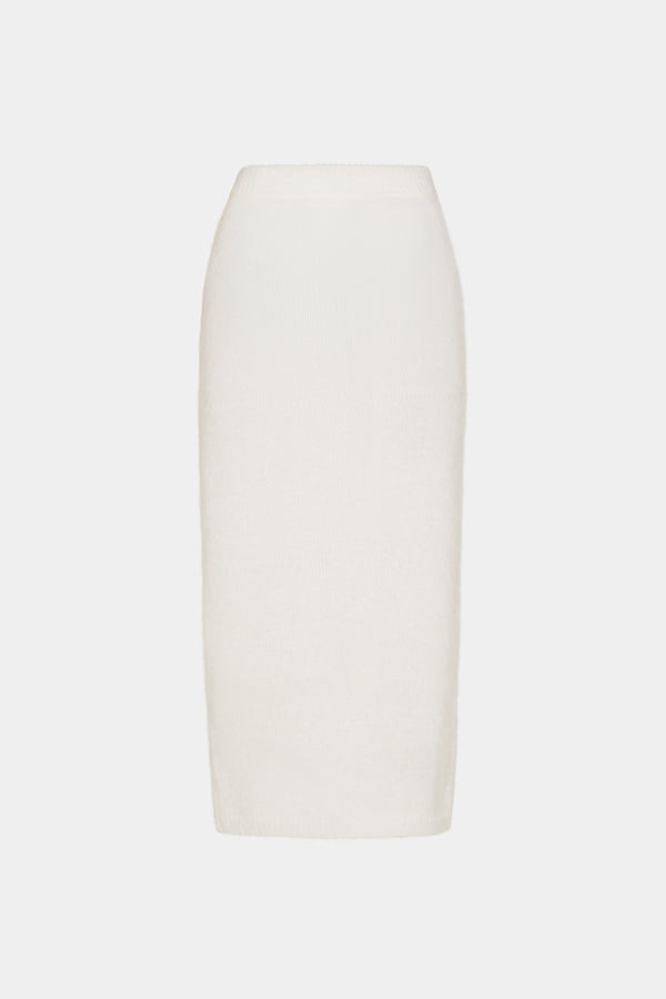 Alessandra Rich CARDED MOHAIR MIDI SKIRT