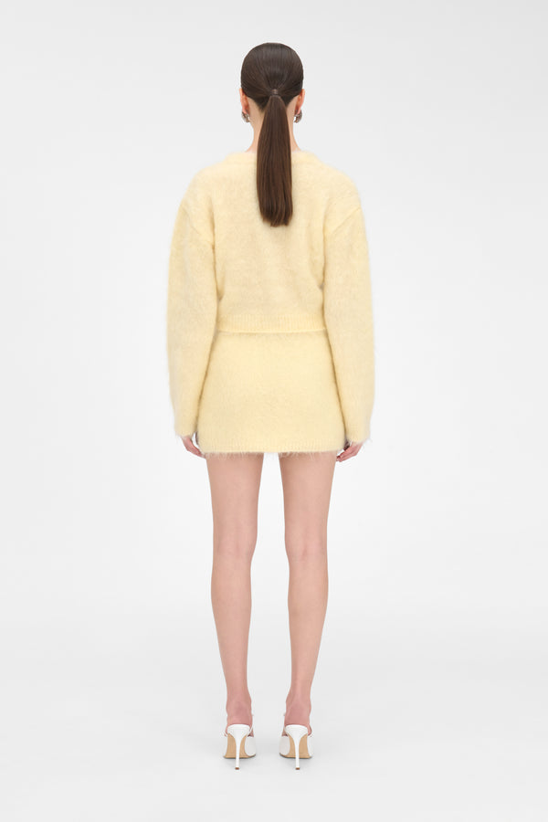 Alessandra Rich CARDED MOHAIR MINI SKIRT