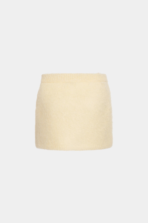 alessandra rich CARDED MOHAIR MINI SKIRT