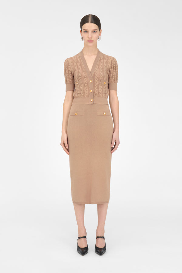 Alessandra Rich COTTON AND CASHMERE BLEND CARDIGAN