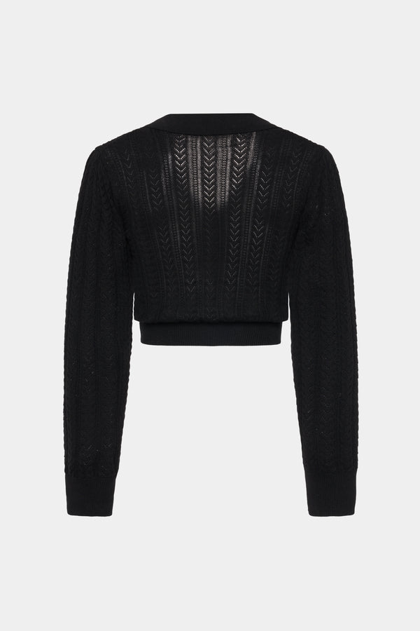 alessandra rich COTTON AND CASHMERE BLEND CARDIGAN