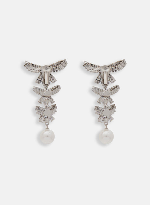 Alessandra Rich CRYSTAL BOWS EARRINGS