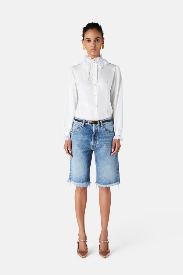 Alessandra Rich DENIM BERMUDA
