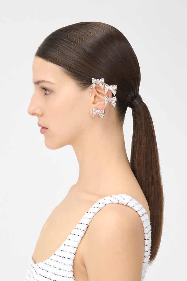 Alessandra Rich EARCUFF WITH BOWS LEFT