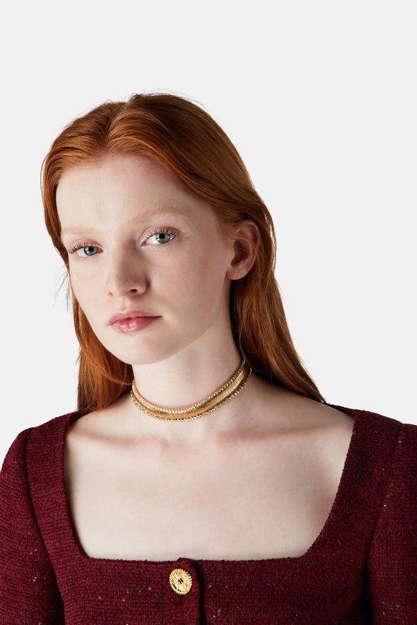 Alessandra Rich FLAT CHAIN CHOKER