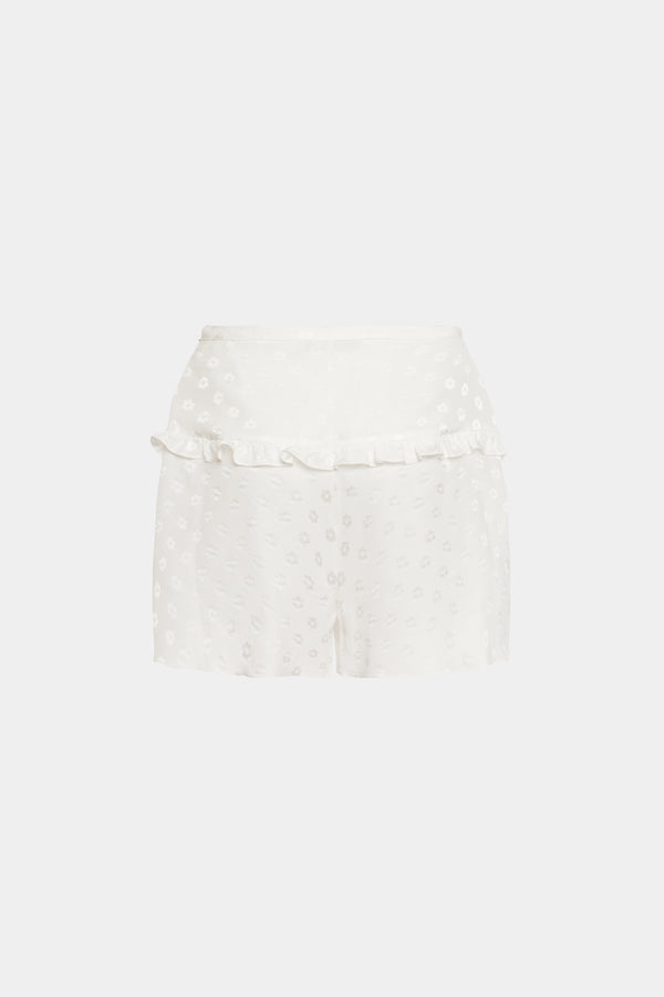 alessandra rich FLOWERS JACQUARD SHORTS