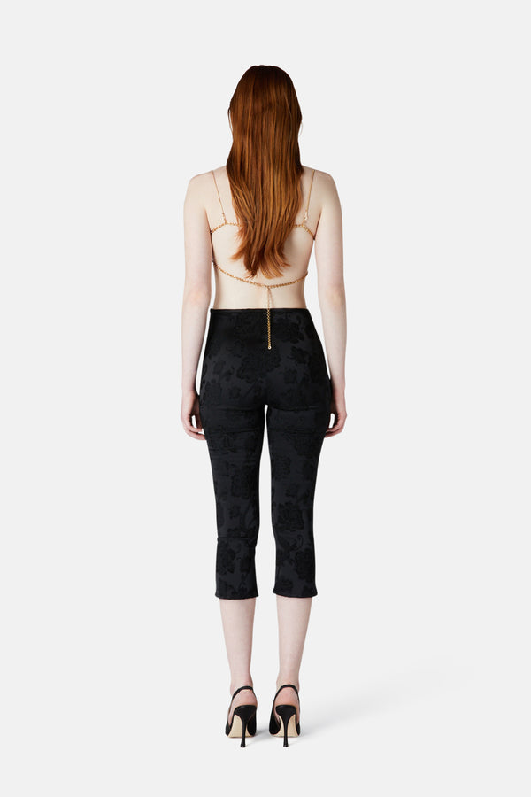 Alessandra Rich JACQUARD CAPRI PANTS