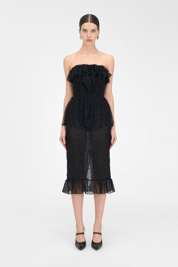 Alessandra Rich LACE BUSTIER DRESS