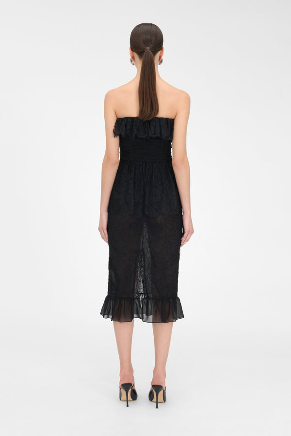 Alessandra Rich LACE BUSTIER DRESS