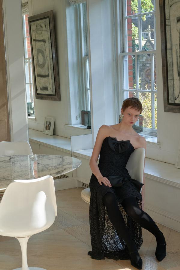 Alessandra Rich LACE BUSTIER DRESS