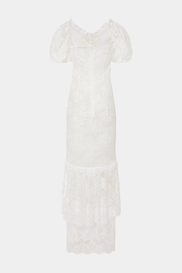 Alessandra Rich LACE DRESS WITH ROSE