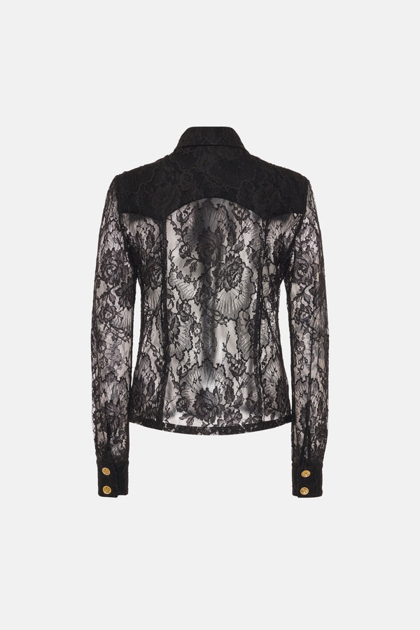 Alessandra Rich LACE SHIRT WITH BUTTONS