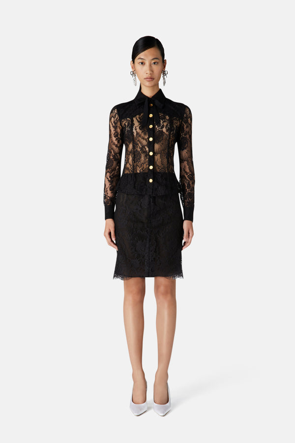 Alessandra Rich LACE SHIRT WITH BUTTONS