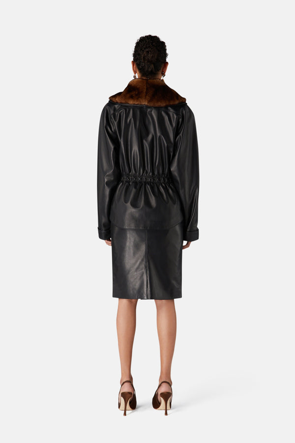 Alessandra Rich LEATHER SKIRT