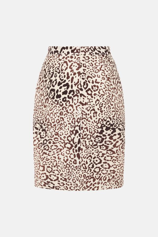 alessandra rich LEOPARD PRINT SKIRT