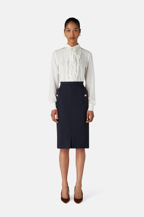 Alessandra Rich LIGHT WOOL SKIRT
