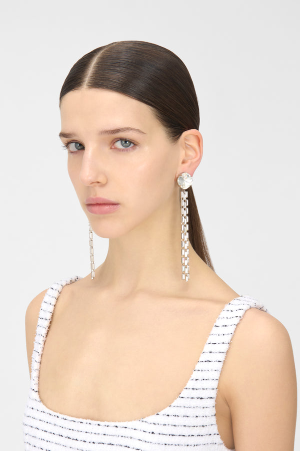 Alessandra Rich LONG EARRING WITH FRINGES