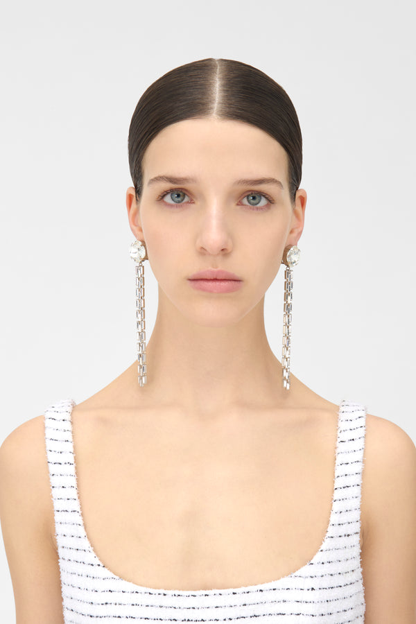 Alessandra Rich LONG EARRING WITH FRINGES