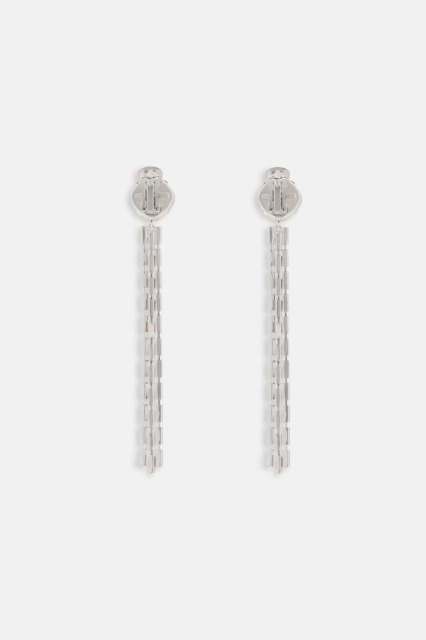 alessandra rich LONG EARRING WITH FRINGES