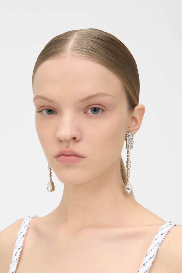 Alessandra Rich LONG EARRINGS WITH DROP