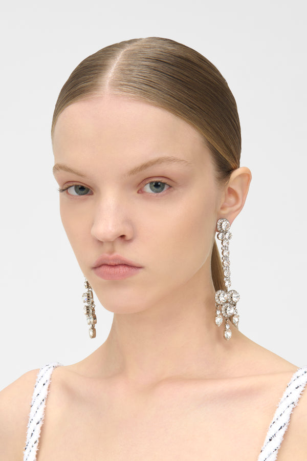 Alessandra Rich LONG EARRINGS WITH EMBELLISHMENT