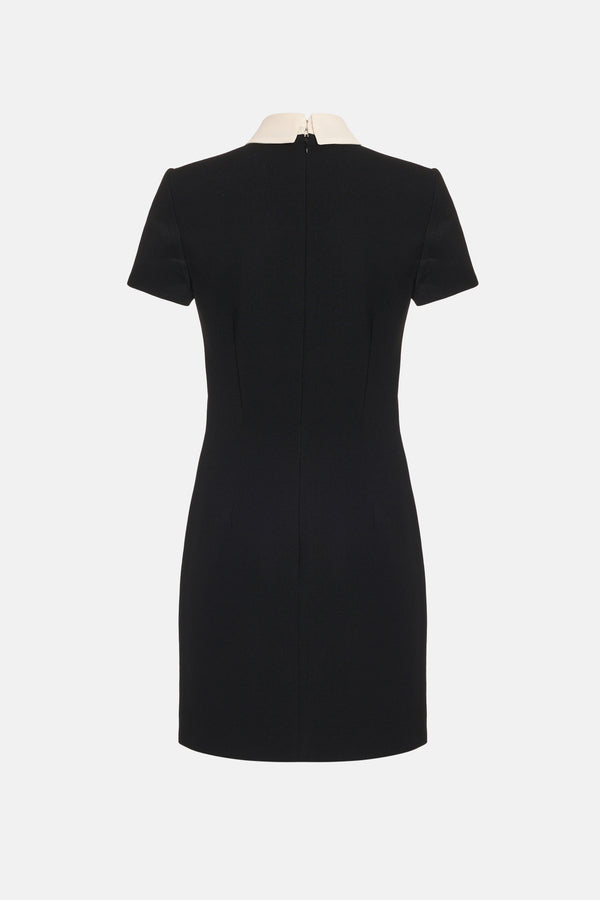 alessandra rich MINI DRESS WITH SILK JABOT