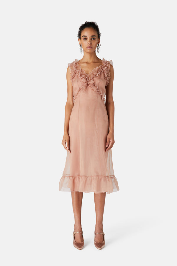 Alessandra Rich ORGANZA SLIP DRESS