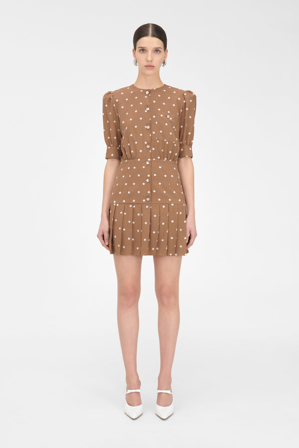 Alessandra Rich POLKA DOT MINI DRESS