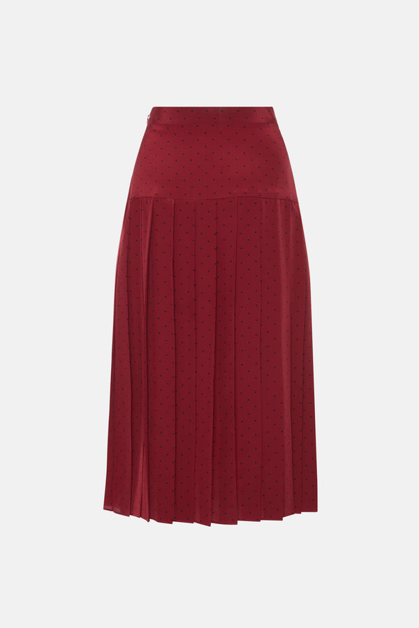 Alessandra Rich POLKA DOT PLEATED SKIRT