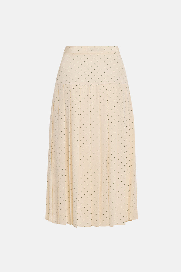 alessandra rich POLKA DOT PLEATED SKIRT