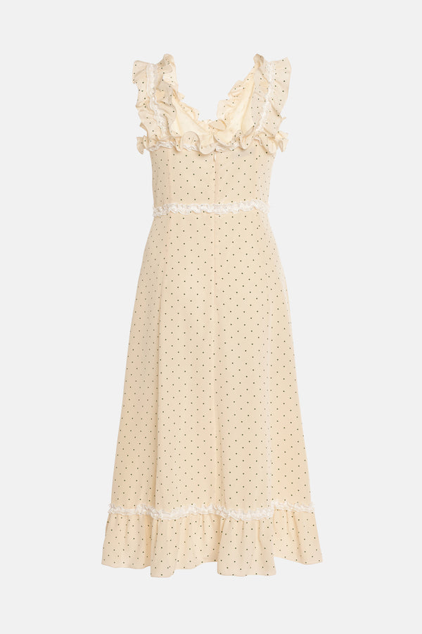 Alessandra Rich POLKA DOT SLIP DRESS
