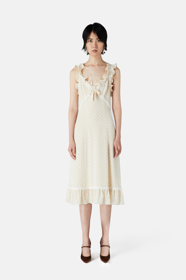 Alessandra Rich POLKA DOT SLIP DRESS
