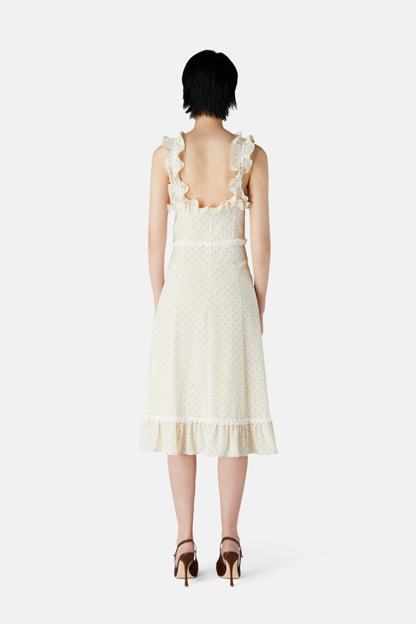 Alessandra Rich POLKA DOT SLIP DRESS