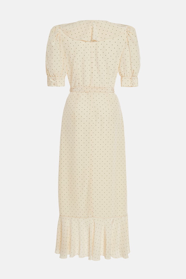 Alessandra Rich POLKA DOT WRAP DRESS