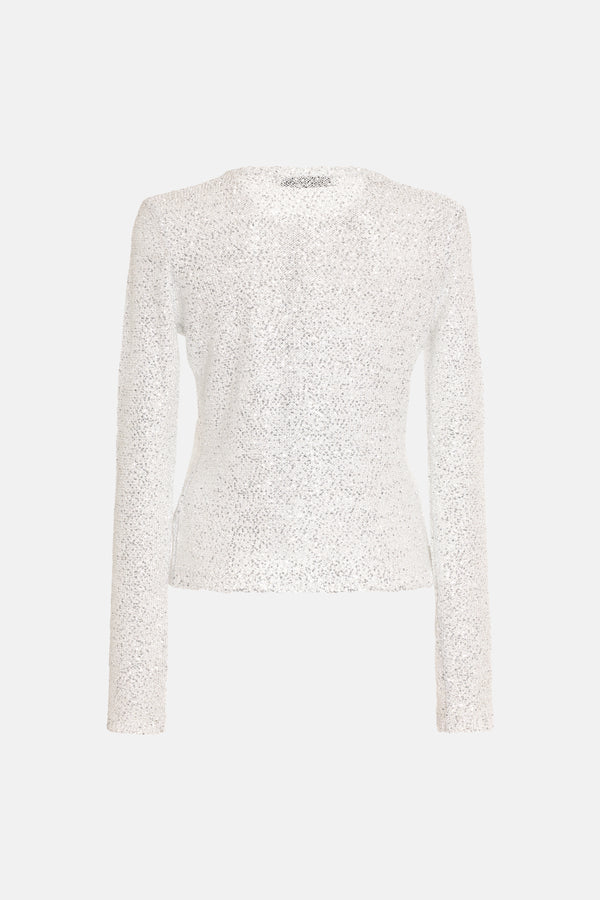 alessandra rich SEQUIN CARDIGAN
