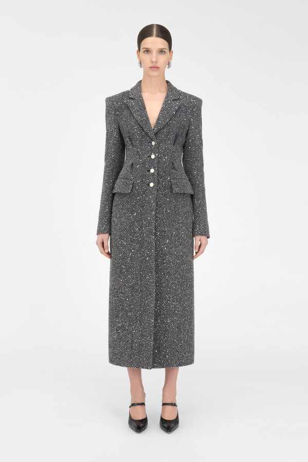 Alessandra Rich SEQUIN TWEED COAT